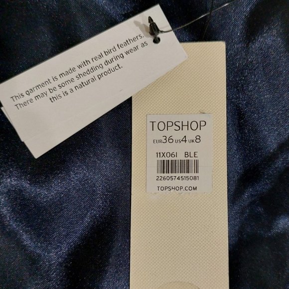 💋STUNNINGLY BEAUTIFUL💋 OMBRE BLUE & CREAM FEATHER FUR WAISTCOAT - Picture 14 of 15